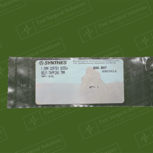 Synthes 200.807 1.5MM CORTEX SCREW SELF- TAPPING 7MM