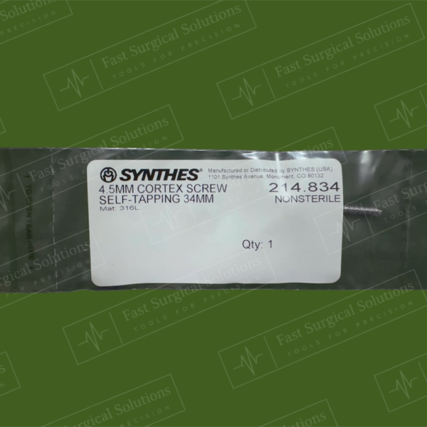 Synthes 214.834 4.5MM CORTEX SCREW SELF-TAPPING 34MM