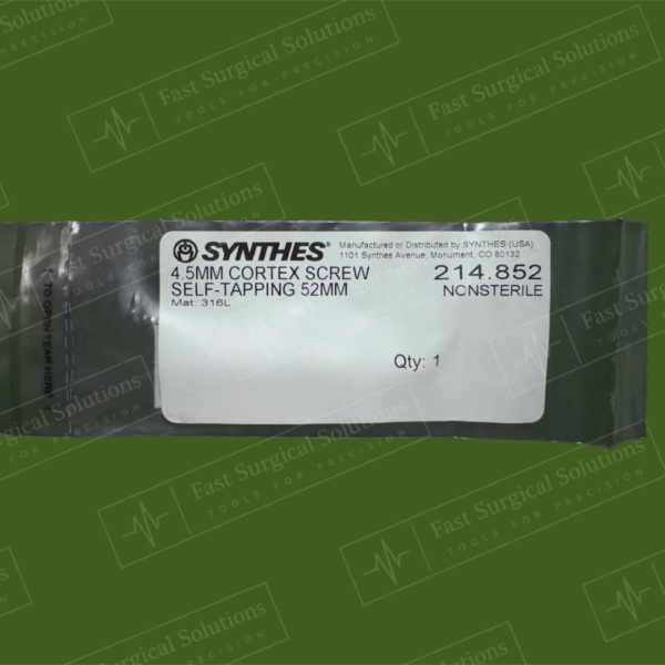 Synthes 214.852 4.5MM CORTEX SCREW SELF-TAPPING 52MM