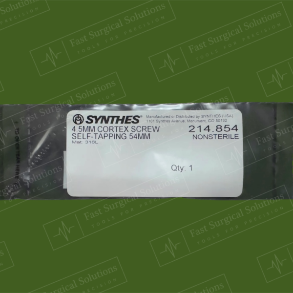 Synthes 214.854 4.5MM CORTEX SCREW SELF-TAPPING 54MM