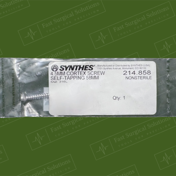 Synthes 214.858 4.5MM CORTEX SCREW SELF-TAPPING 58MM