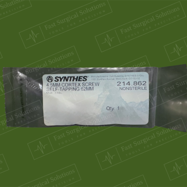Synthes 214.862 4.5MM CORTEX SCREW SELF-TAPPING 62MM