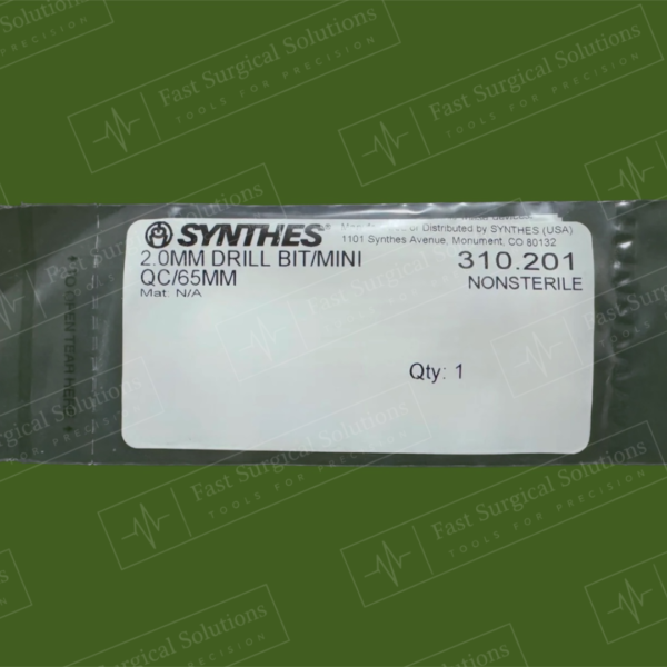 Synthes 310.201 2.0MM DRILL BIT/MINI QC/65MM