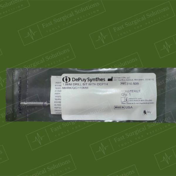 Synthes 310.509 1.88MM DRILL BIT WITH DEPTH MARK/QC/110MM