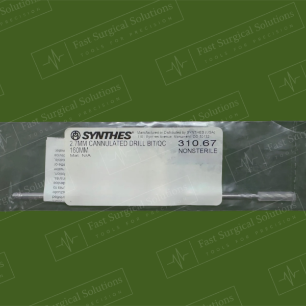 Synthes 310.67 2.7MM CANNULATED DRILL BIT/QC 160MM