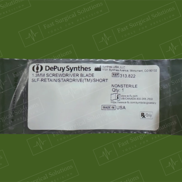 Synthes 313.822 1.3MM SCREWDRIVER BLADE SELF RETAIN/STARDRIVE(TM)/SHORT