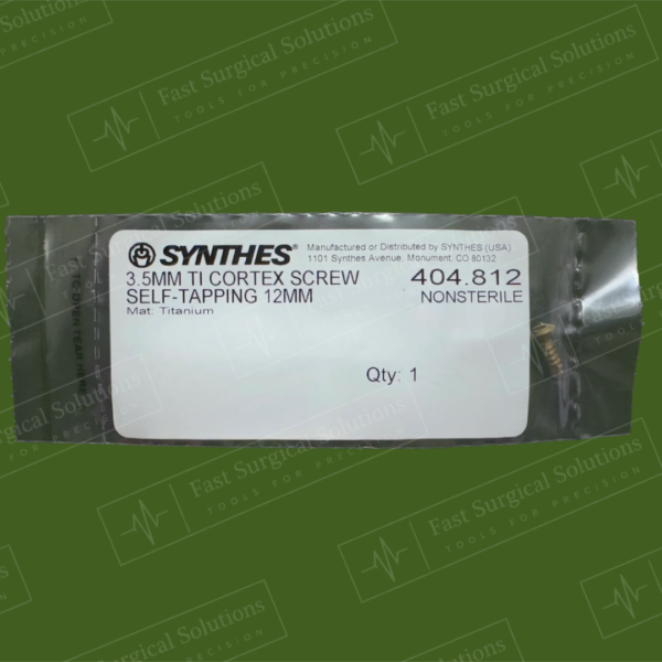 Synthes 404.812 3.5MM TI CORTEX SCREW SELF-TAPPING 12MM