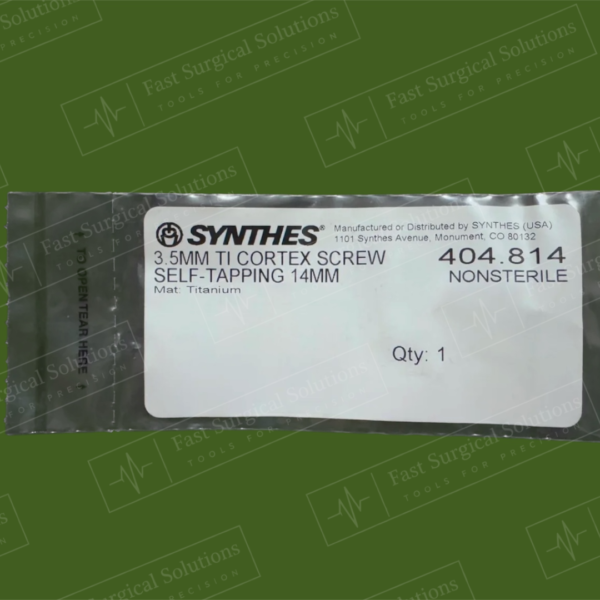 Synthes 404.814 3.5MM TI CORTEX SCREW SELF-TAPPING 14MM