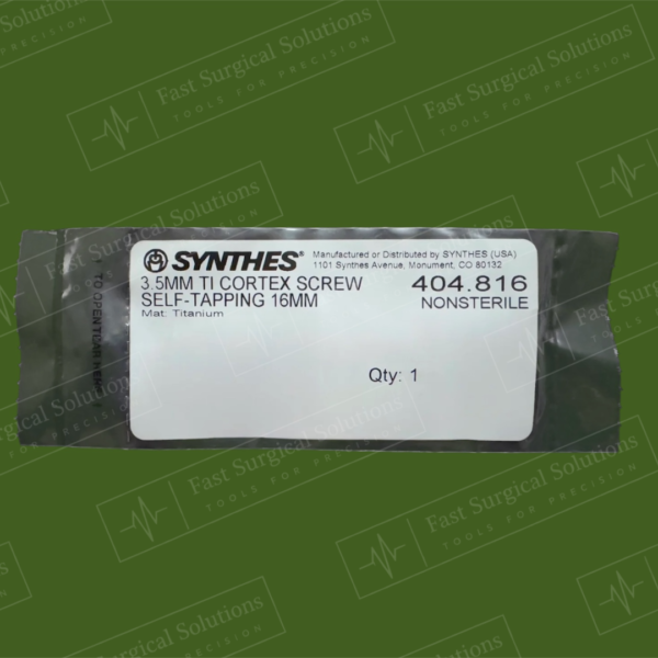 Synthes 404.816 3.5MM TI CORTEX SCREW SELF-TAPPING 16MM