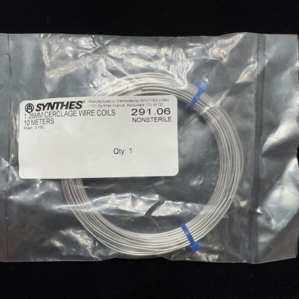 Synthes 291.06 1.25MM CERCLAGE WIRE COILS 10 Meters
