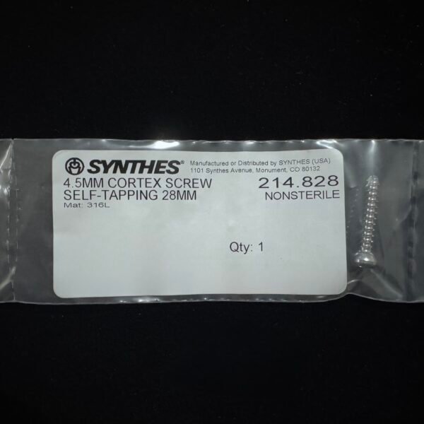 Synthes 214.828 4.5MM CORTEX SCREW SELF-TAPPING 28MM