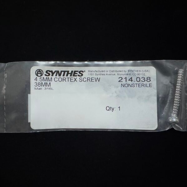 Synthes 214.838 4.5MM CORTEX SCREW 38MM
