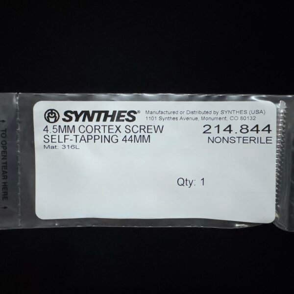 Synthes 214.844 4.5MM CORTEX SCREW SELF-TAPPING 44MM