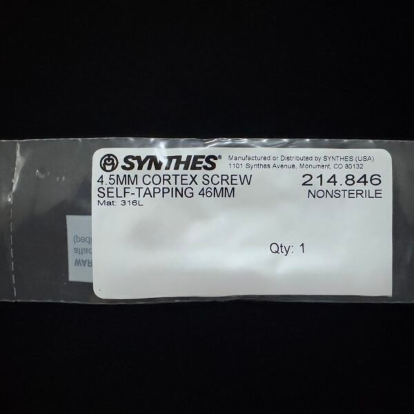 Synthes 214.846 4.5MM CORTEX SCREW SELF-TAPPING 46MM