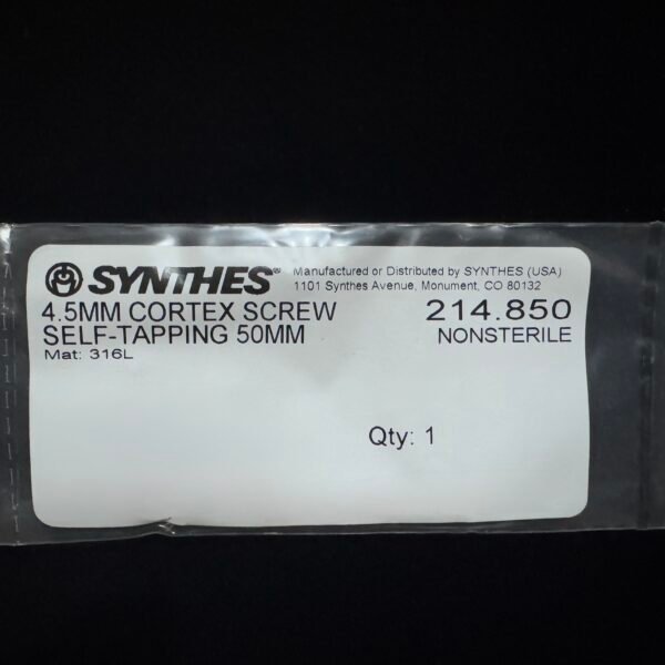 Synthes 214.850 4.5MM CORTEX SCREW SELF-TAPPING 50MM