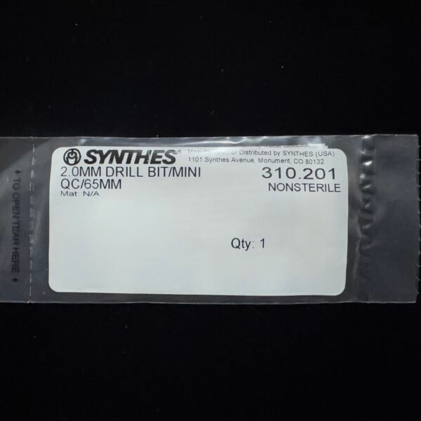 Synthes 310.201 2.0MM DRILL BIT/MINI QC/65MM