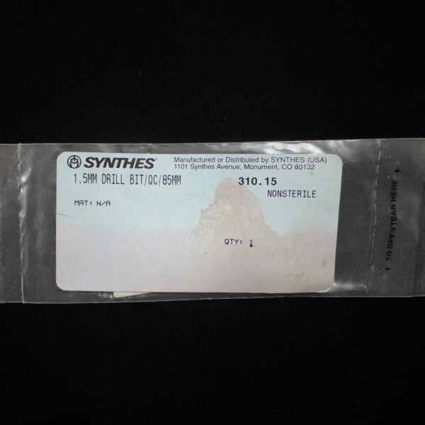 Synthes 310.15 1.5MM DRILL BIT/QC/85MM