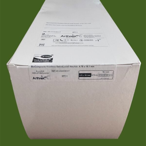 Arthrex AR-2324KBCC BioComposite Knotless SwiveLock Anchor, 4.75 x 19.1 mm (Qty 5)
