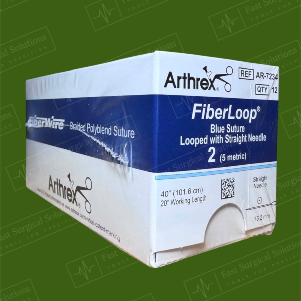 ARTHREX AR-7234 Fiberloop Blue Suture Looped w/ Str Needle